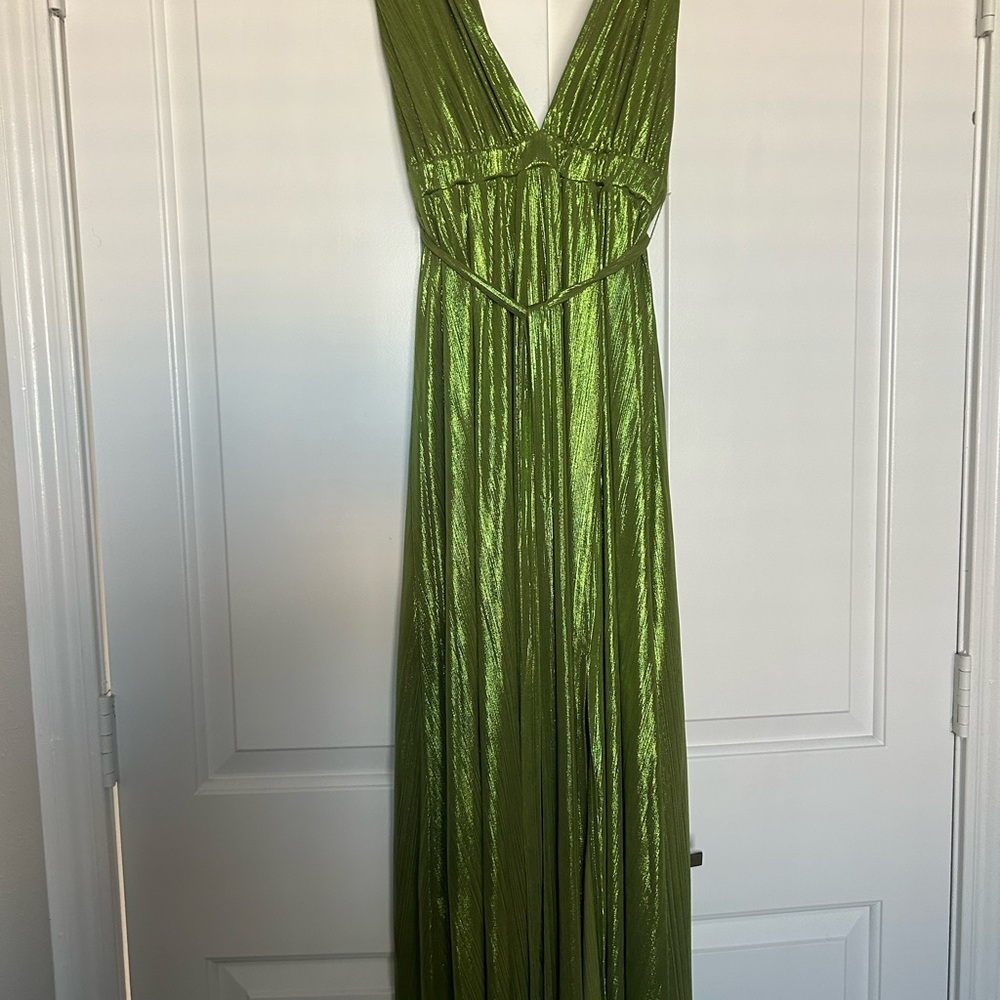 Sincerely Jules Metallic Green Dress
